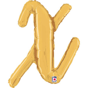Letter X Script Gold