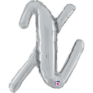 Letter X Script Silver