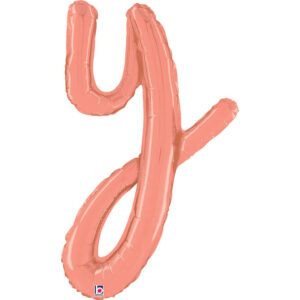 Letter Y Script Rose Gold