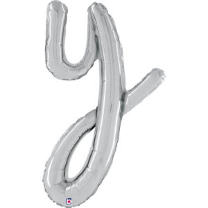Letter Y Script Silver