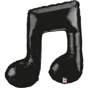 Music Note Double - Black