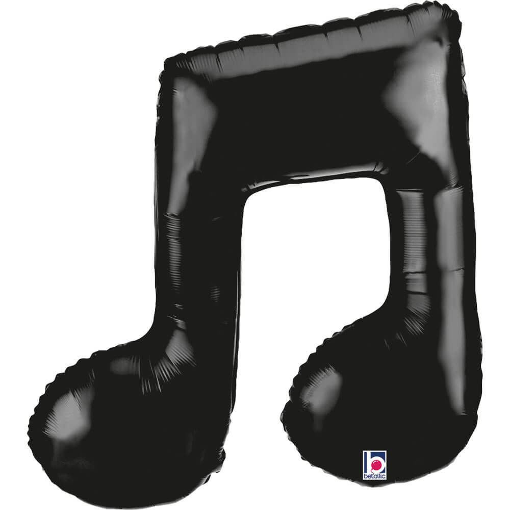 Music Note Double - Black