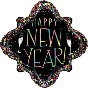 New Year Party Confetti Frame