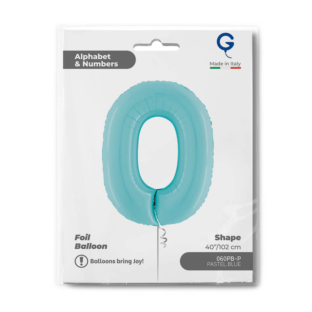 Number 0 Pastel Blue 40inc - Afbeelding 2