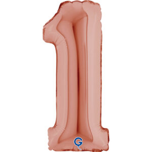 Number 1 Rose Gold 14inc