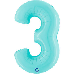 Number 3 Pastel Blue 40inc