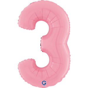Number 3 Pastel Pink 26inc