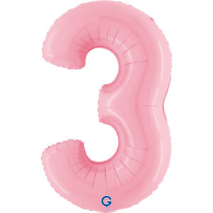 Number 3 Pastel Pink 40inc