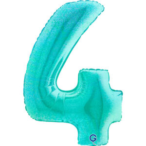 Number 4 Glitter Holographic Tiffany 40inc