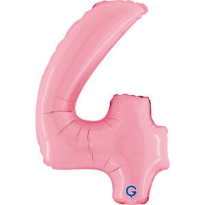 Number 4 Pastel Pink 14inc