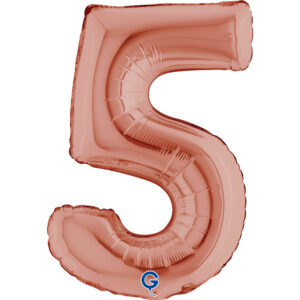 Number 5 Rose Gold 14inc