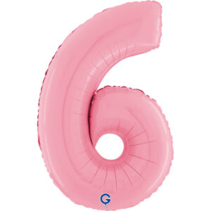 Number 6 Pastel Pink 26inc