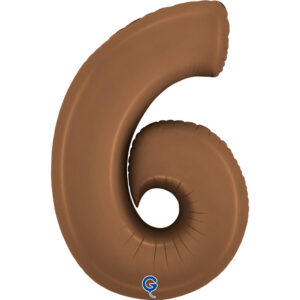 Number 6 Satin Chocolate 40inc