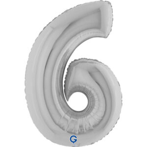 Number 6 Silver 40inc