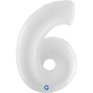 Number 6 White Fluo 40inc
