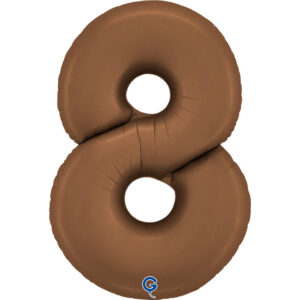 Number 8 Satin Chocolate 40inc