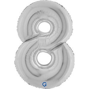 Number 8 Silver 40inc