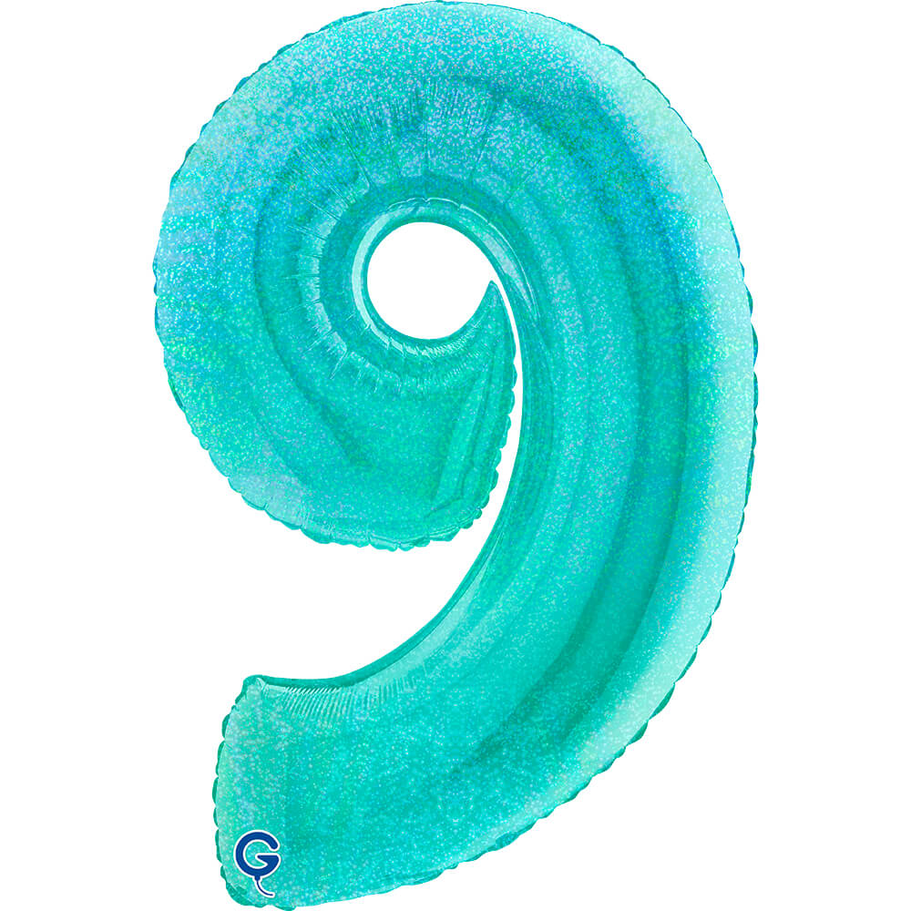 Number 9 Glitter Holographic Tiffany 40inc