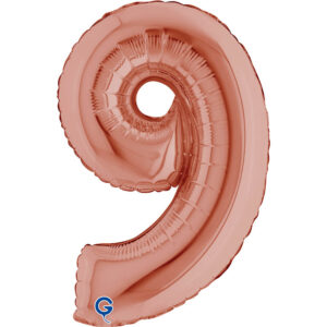 Number 9 Rose Gold 14inc