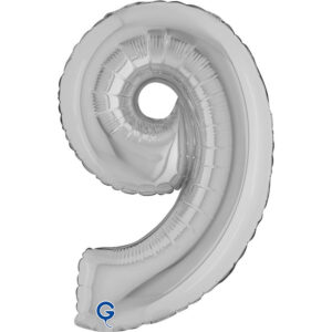 Number 9 Silver 14inc