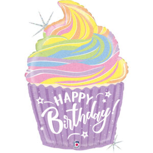 Pastel Birthday Cupcake