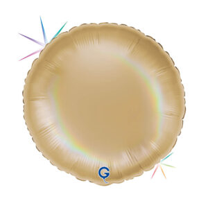 Round 18inc Rainbow Holographic Platinum Champagne