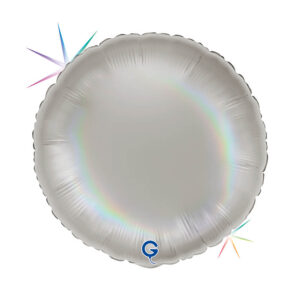 Round 18inc Rainbow Holographic Platinum Pure