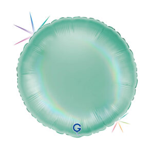 Round 18inc Rainbow Holographic Platinum Tiffany