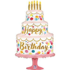 Satin Birthday Pink Cake