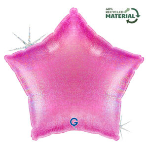 Star 18inc Glitter Holographic Fuxia