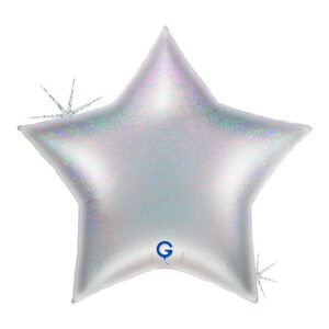 Star 36inc Glitter Holographic Silver