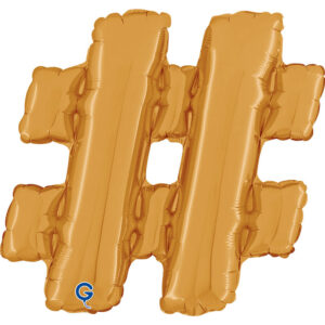 Symbol Hashtag Gold 14inc