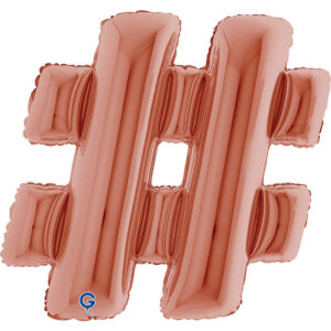 Symbol Hashtag Rose Gold 40inc