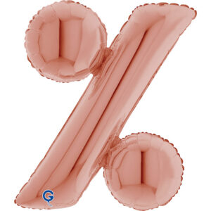 Symbol Percentage Rose Gold 40inc