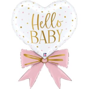 Pink Baby Bow Heart