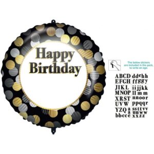 Happy Birthday – Gold-Silver Dots